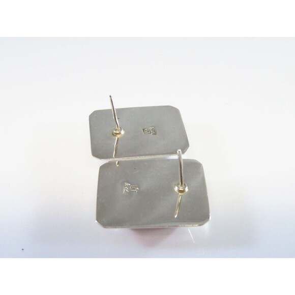 Vintage Pressed Flower Earring Set Talleres Lagunas LTT Sterling Silver - Picture 10 of 13